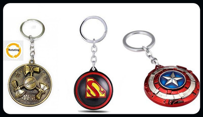 GSV Thor HunterSupermanCaptain America Star Keychain_J194 Key Chain