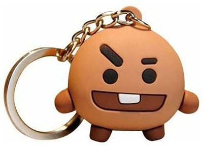 BBG NEW_Cute 3D BTS BT21 Army Keychain(Brown) Key Chain