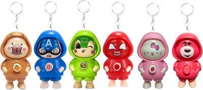 mshine Face Changing Cartoon Keychain | Fun Key Holder for Boys, Girls & Kids Key Chain