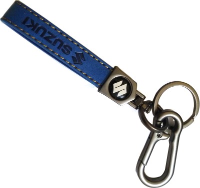 SUZUKI blue leather keychains for car bike bag men women Key Chain