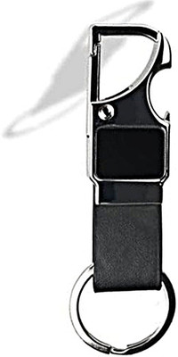 ZUPHAAR Metal Leather Opner Keychain for Random Cars Logo Design Brown Colour Key Chain
