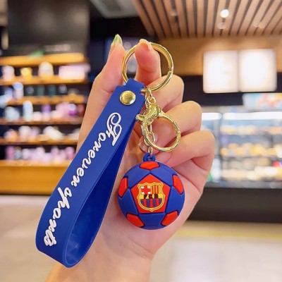 Mubco FCB Football 3D Keychain | Strap Charm & Hook | Bag Pendant Model Toys Gift Key Chain