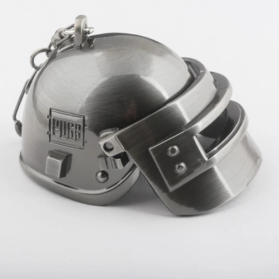AB Posters PUBG HELMET SILVER Key Chain(Silver)