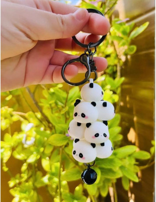 SRG Cute PVC Multiple Face Panda Keychain | Panda Keychain Key Chain