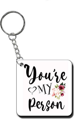 dk printing N-you are my person printed cute combo woodan keychain Key Chain