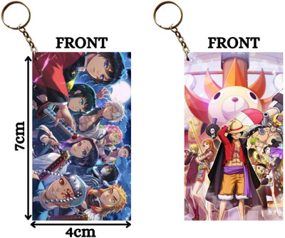 Hariyaali Enterprises LLP HASHIRAS ASSEMBLY X LUFFY CREW WITH SUNNY Unique Style 2 pcs Combo Key Chain