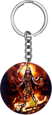 AFH Goddess Kali/Maa Kali/Mahakali Red Crystal Acrylic Keychain for Men and Women Key Chain