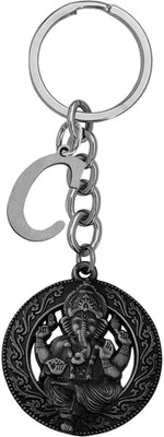 Shiv Jagdamba Religious Lord Shri Ganesh With Initial Letter Alphabet - C Shivkey2022409 Key Chain