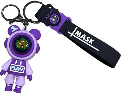 neze NZ Keychain Pendant Cute Keyring Environment Car Key Pendant Keyring Purple Key Chain