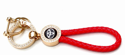 ADOREAL Toyota Keychain And Keyring Red Rope Golden Ring Key Chain