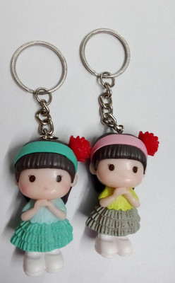 WHITE POPCORN Combo Of Cute Girl Keychain Key Chain