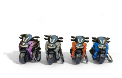 MYV Combo Of Antique Pull Back Scooty Keychain For Car Dashboard (Pack Of 4) Key Chain