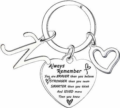Artisans Crafted N – Heart Keychain with Initial Letter_Inspirational Gifts Key Chain