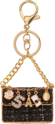 Salty Mini Paris Purse Bag Charm-Black Key Chain