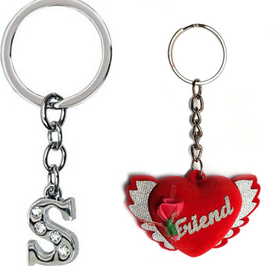 Meeko.com Keychain-Best friend and Letter S keyring 013 Key Chain
