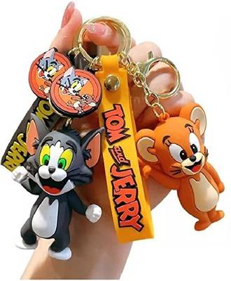 Lenity New Trending 3D Character Cartoon Cute TOM AND JERRY Keychain Key Chain