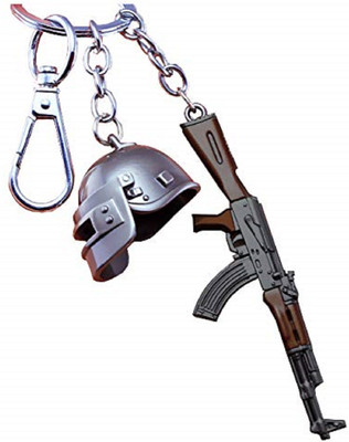 ABEL combo PubG Level 3 Helmet with AKM Gun Game Playerunknown's Battlegrounds Key Chain