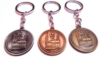 MISMIL Allha 786 Makka madina keychain metal pack of 3 muslim gift Key Chain