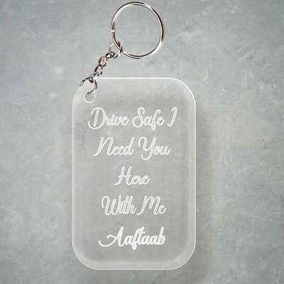 SY Gifts D2 Drive Safe Keychain With Aaftaab Name Key Chain