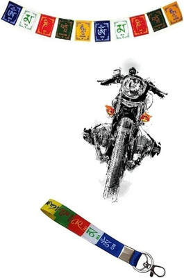 Meeko.com Tibetan Ladakh Prayer Hook Key Chain for Bike (Pack Of 2)-Kc466 Key Chain