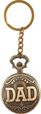 gtrp keychain-Antique Vintage Dad Theme Pocket Watch with Key Ring Key Chain