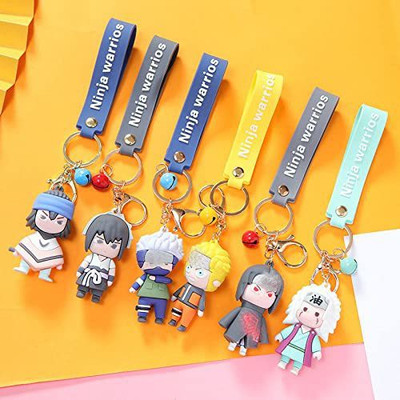 gtrp Cartoon Characters PVC 3D Keychain Ninja Warrior Set Of 6 Key Chain