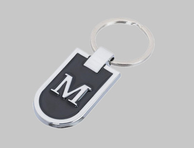 SRG Stainless Steel Alphabet Letter M Keyring Metal Initials AntiRust Keychain Key Chain