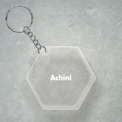 SY Gifts Achini Name Hexagon Keychain Key Chain