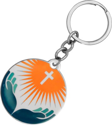 M Men Style Religious Lord Jesus Cross Christain Jewelry Polymer Keychain SKeyP90 Key Chain