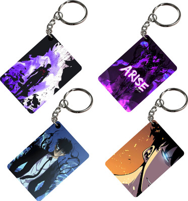 Printkaya Jinwoo Arise (Pack of4)Anime Printed Keychain For Bike,Car Key Chain Key Chain Key Chain