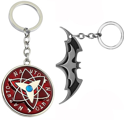 Meeko.com spinning naruto and batman keyring for man and women Key Chain