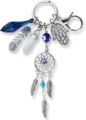 VillageTiger Dreamcatcher Birthday Gift for Women Girls Boys Scooter Bikes Evil Eye Keyring Key Chain