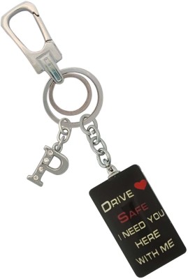 SHOKY LOOKS Elegant Black 3D Drive Safe With P Letter Locking Lock Lighweight Key Chain