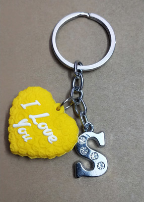 Meeko.com Heart With S Letter Bike Key Chain 01 Key Chain