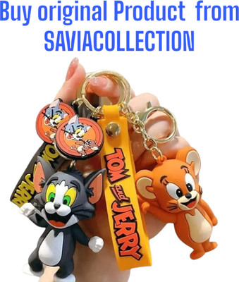 ABEL Jerry & Tom Keychain for Bag/ Door/ Scotty Key-Ring [Pack 2, Multicolor] Key Chain