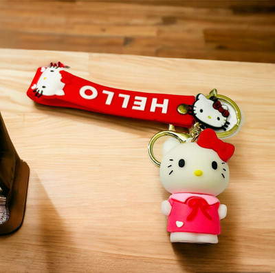 GKM Trendy Latest Design Hello Kitty 3D keychain for gifting,girls & boys Key Chain