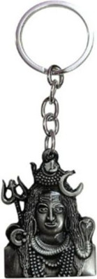 PEARLISH Lord Shiva /Shiv Ji Premium Quality Keychain (Silver) Z-1 Key Chain