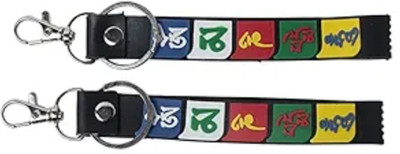 Jainjon PVC double sided print tibetan ladakh prayer hook keychain Key Chain