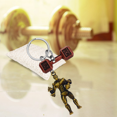 M Men Style Fitness Gym Keychain Bodybuilder Motivational Workout Keychain SKeyCom2024102 Key Chain