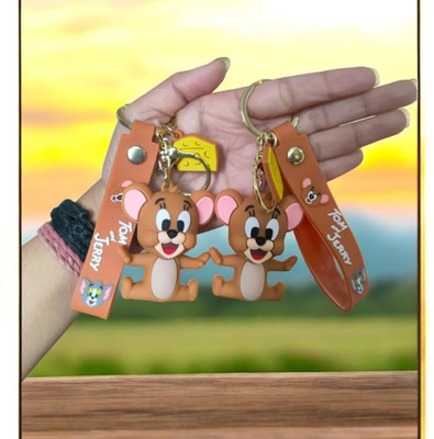 travooz Set of 2 Jerry Mouse 3D Silicone Key Chain