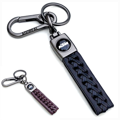 ADOREAL Ktm Keychain Orange Leather Strap Pack Of 3 Key Chain