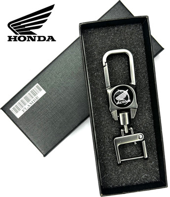 FLAMBE Activa Bike Black Premium Metal Keychain Key Chain