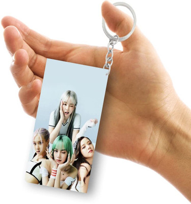 Convay L2 Black pink graphic printed Rectangle MDF wooden Keychain for SET 4 Key Chain
