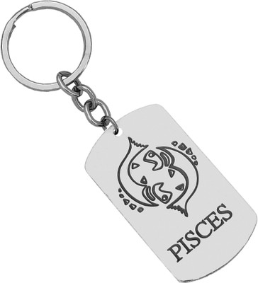 M Men Style Dog Tag Astrology Jewelry Zodiac Charm Keychain LCSKey202321 Key Chain