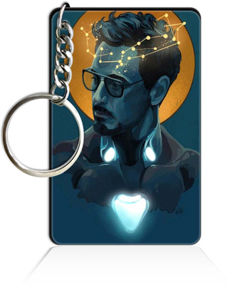 Party Gift Printed Wooden Rectangle Hero key ring Keychain PGRQ255KY (31) Key Chain
