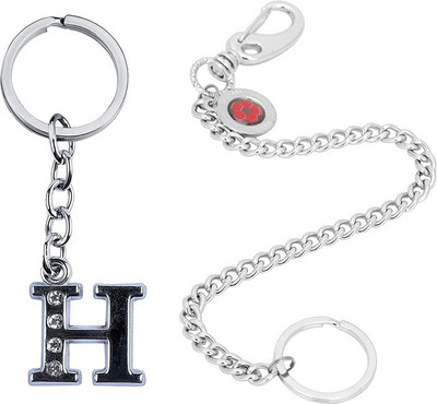 Newview Alphabet H Letter & Chain Challa Locking Key Chain Key ring Key Chain