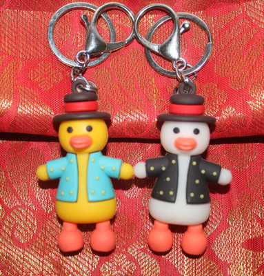 MAG BEE PVC snowman Combo white & yellow - 2 Pcs-kC317 Key Chain