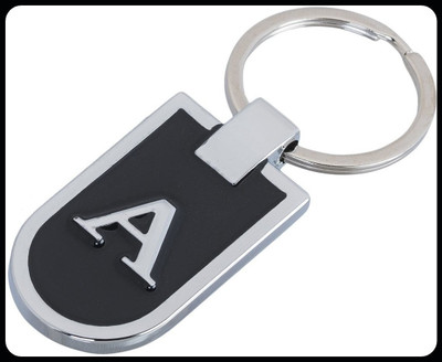 gtrp Trendy-A Letter Alphabet Metallic Key Chain Key Chain