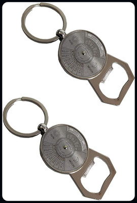 gtrp 50 Years Calendar with Bottle Opener Metallic Toy Keychain-A Key Chain