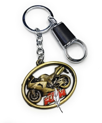 Jdp Novelty KTM Bike shape Metal Keychain GOLD Color with Hook. Key Chain